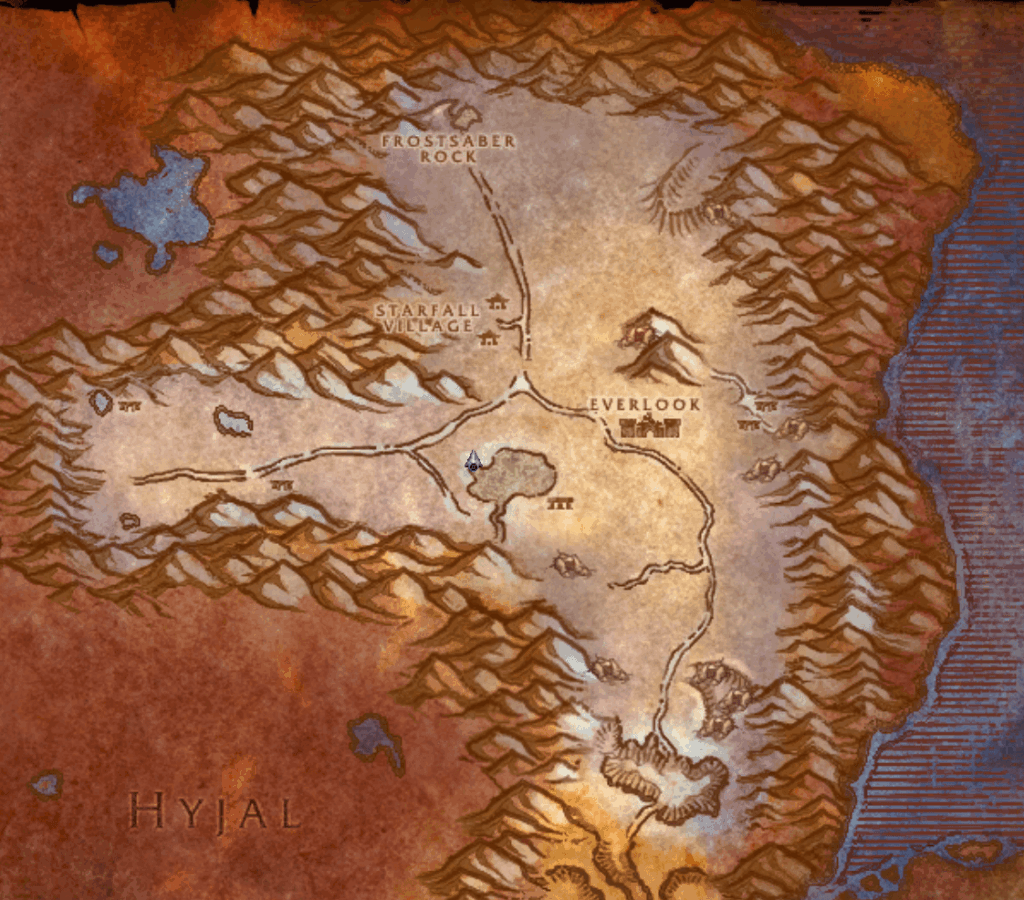 classic world of warcraft winterspring map