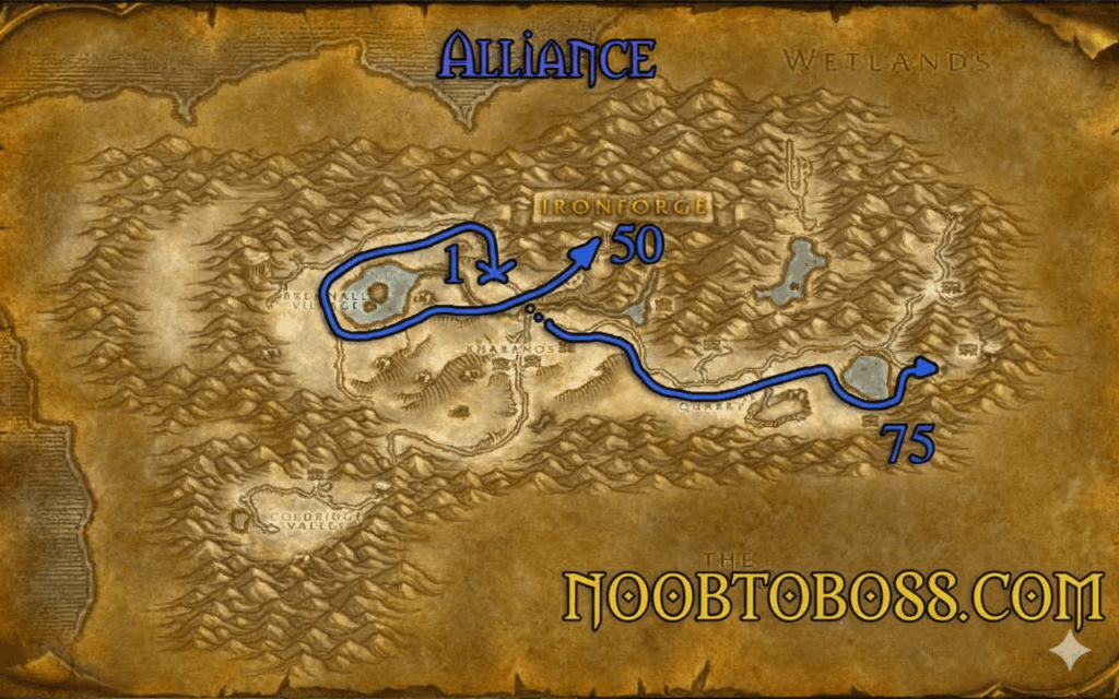 Dun Morogh Skining Route 1-75