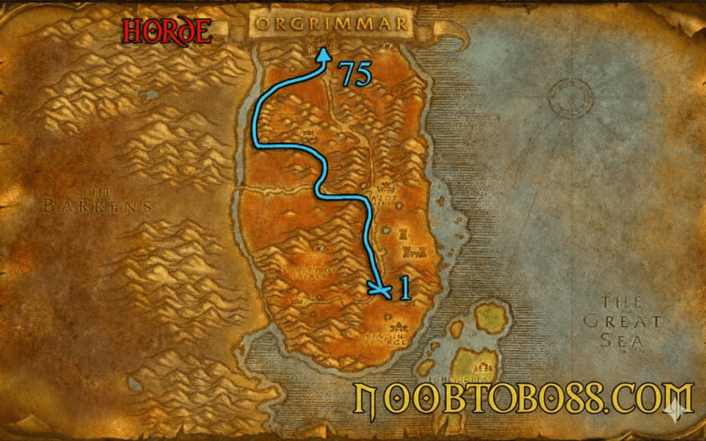 Durotar Skining Route 1-75