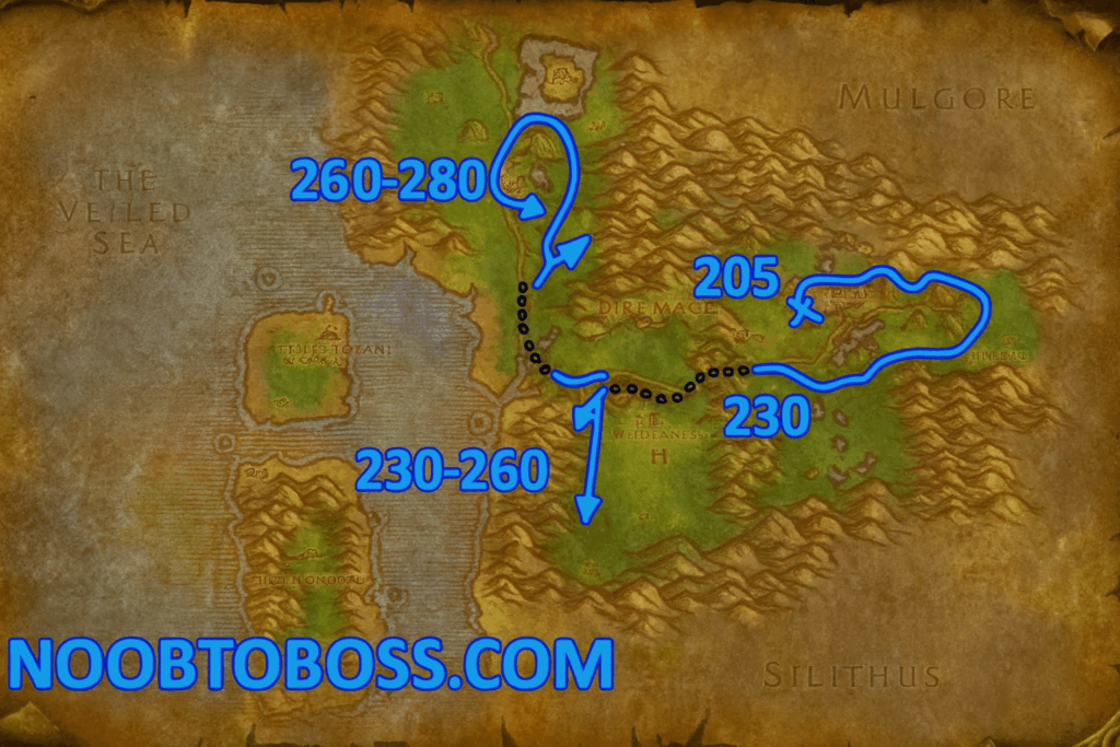 Feralas Skining Route