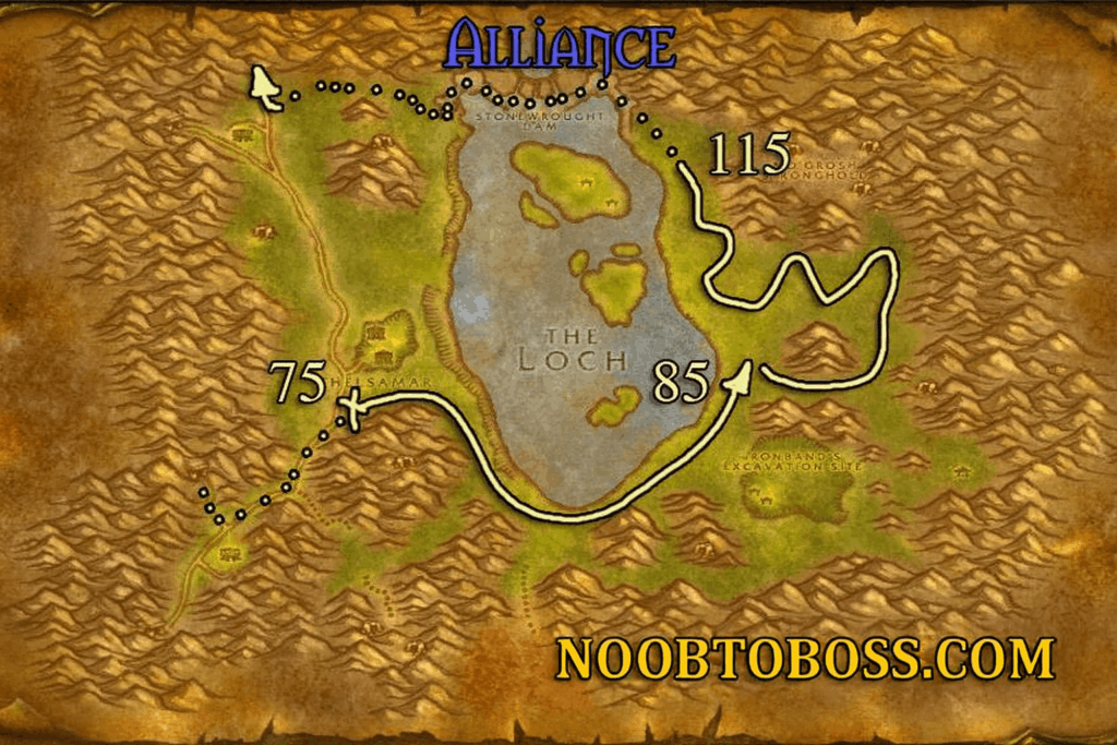 Loch Modan Skining Route Map