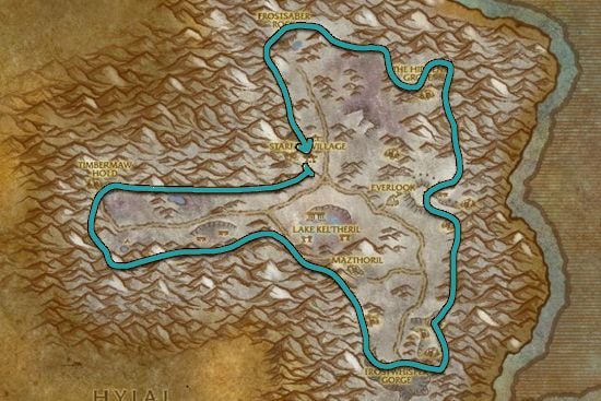 WoW Classic Winterspring Herbalism Leveling Routes