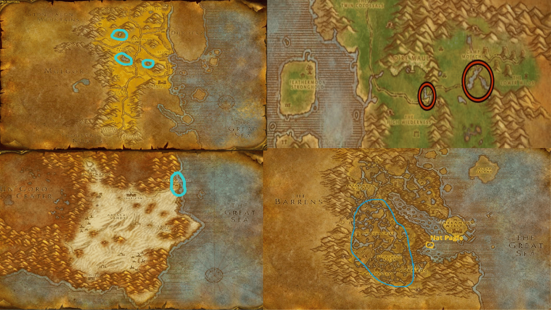 Stranglethorn Fishing Extravaganza Maps and Locations