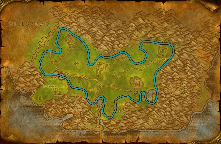 WoW Classic Arathi Highlands Herbalism Leveling Route