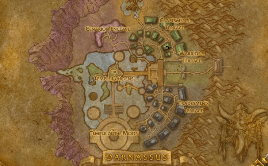 WoW Classic Darnassus Skining Trainer Location