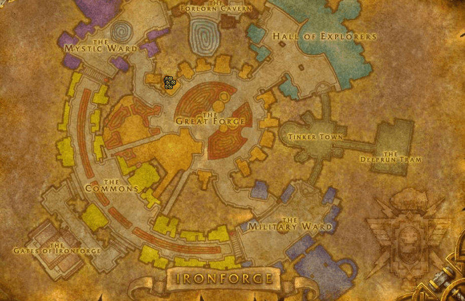 WoW Classic Ironforge Skining Trainer Location
