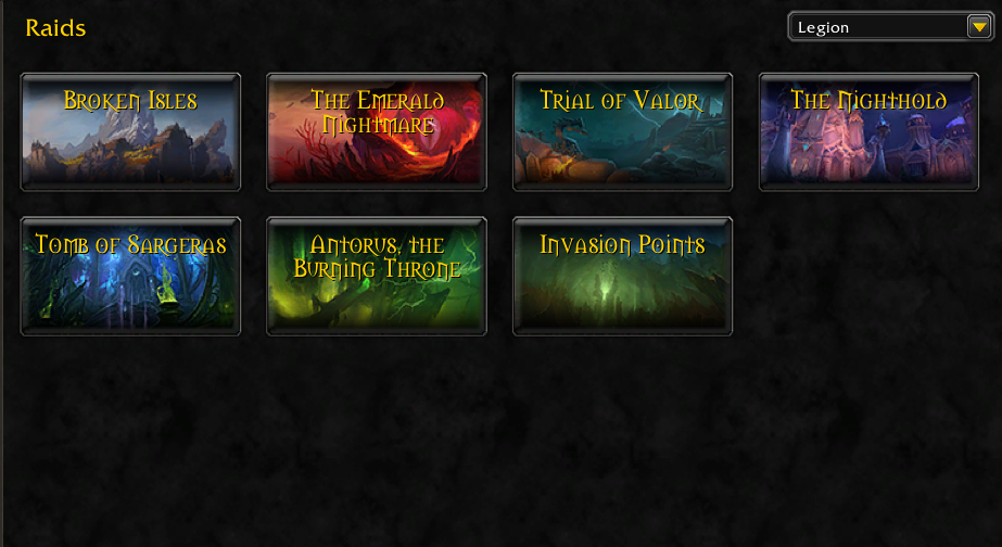 Legion Remix Available Raids