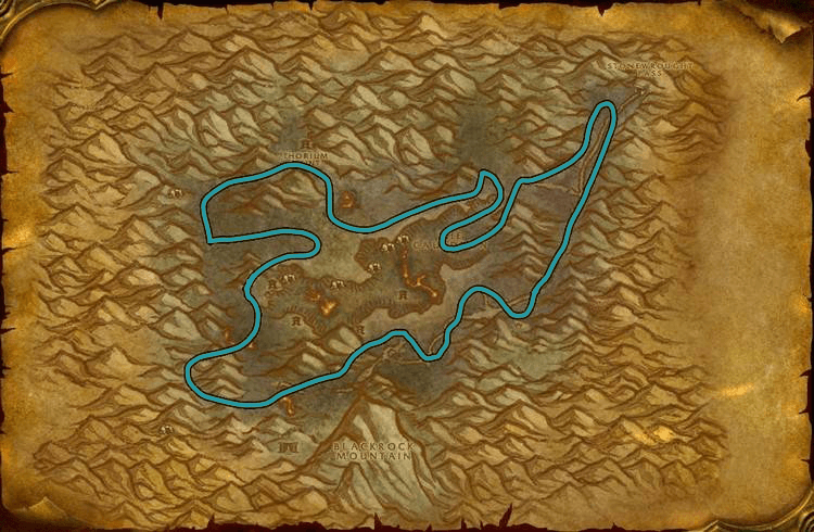 WoW Classic Searing Gorge Herbalism Leveling Route