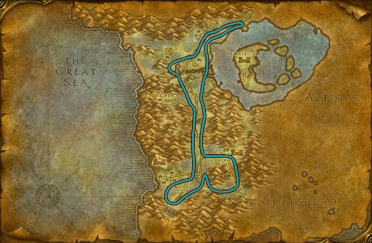 WoW Classic Silverpine Forest Herbalism Leveling Route