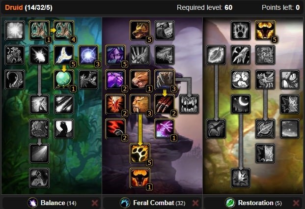 Feral Druid PvE Talent Tree
