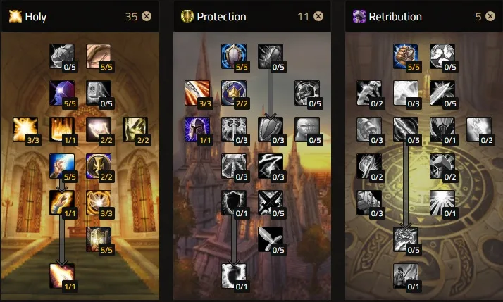 Holy Paladin PvE Talent Tree Builds