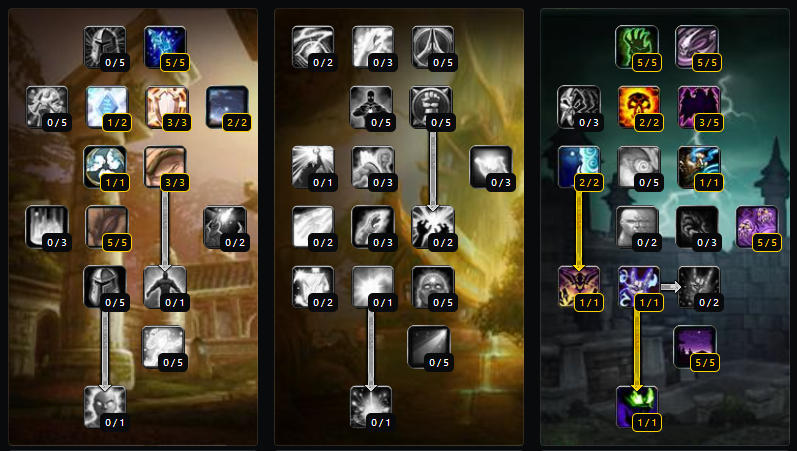 priest shadow leveling talent builds