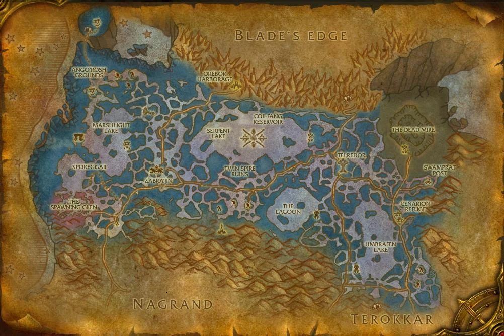 burning crusade zangarmash map