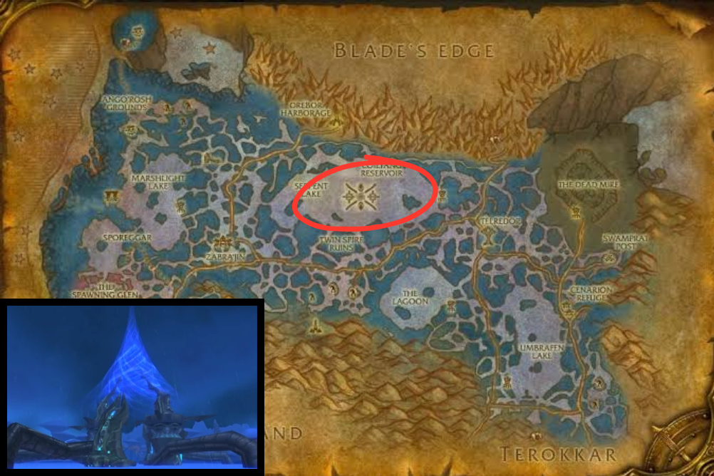 Serpentshrine Cavern Entrance Location